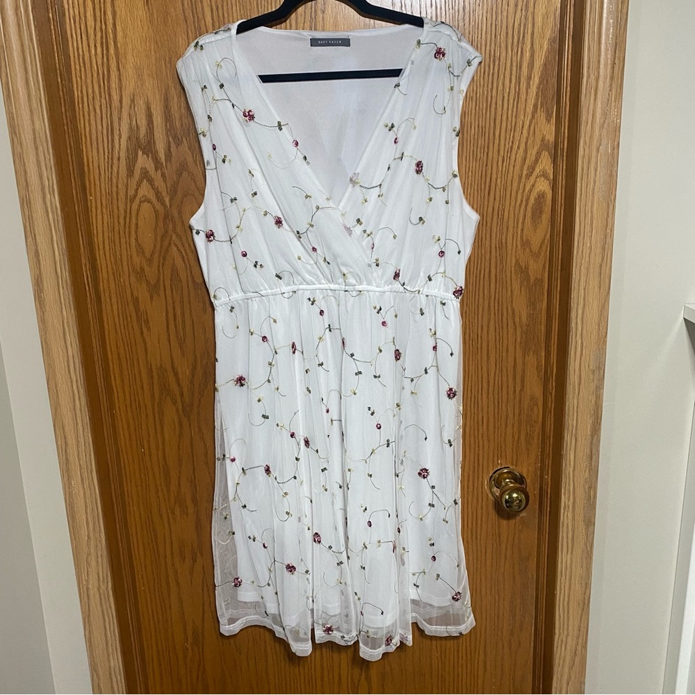Embroidered Floral Fit & Flare Mini Dress